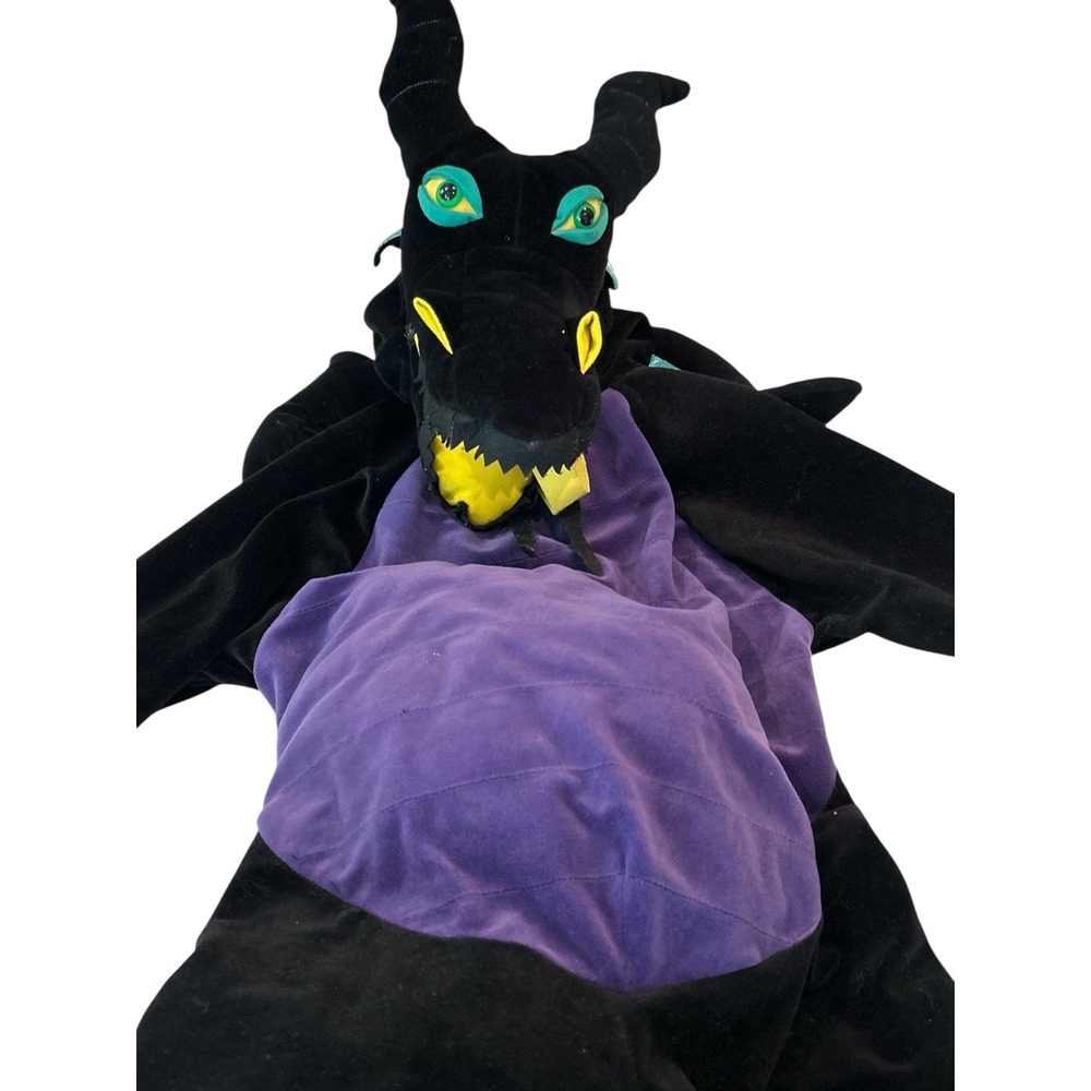Disney Store Malificent Dragon Halloween Costume Kids 8/10T Black Purple